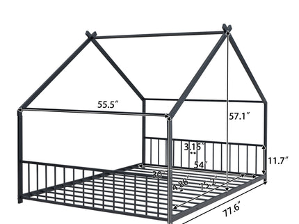 Metal House Bed