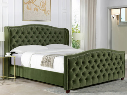 Marcella - Upholstered Shelter Headboard Bed Set
