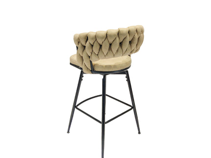 Bar Stool 360 Swivel With Back Footrest