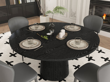 Round Dining Table With Strip Base