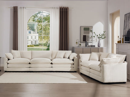 Elegant Oversized Sectional Sofa Set With Deep Seats And Flexible Layout
