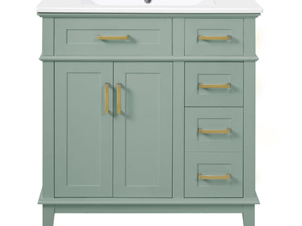 Modern Bathroom Vanity With Sink, Storage Cabinet, Soft Close Doors, Deep & Standard Drawers