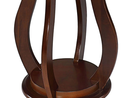 Round Accent Table - Brown