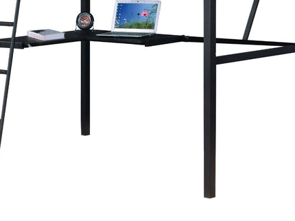 Senon - Twin Loft Bed With Desk - Black / Silver