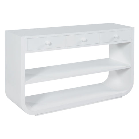 Console Table With 3 Soft Close Drawers & 2 Open Shelves