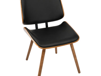 Lombardi - Mid-Century Modern Dining / Chair (Set of 2) - Walnut / Black