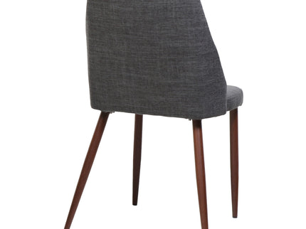 Modern Dining Chair With Iron Legs And Wood Finish