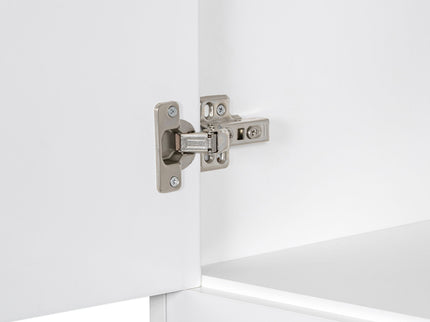 Modern Bathroom Storage Cabinet With Two Laundry Baskets, One Drawer, Adjustable Shelf