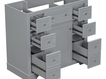 Modern Bathroom Vanity Base Only With 1 Cabinet And 6 Drawers