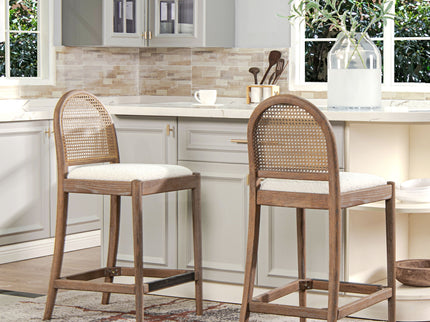 Panama - Curved Back Cane Counter Stool (Set of 2)