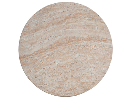 Outdoor / Indoor Travertine Side Table Lightweight