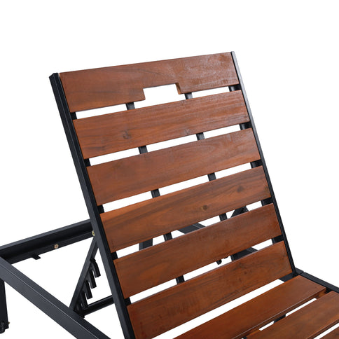 Outdoor Chaise With Adjustable Backrest
