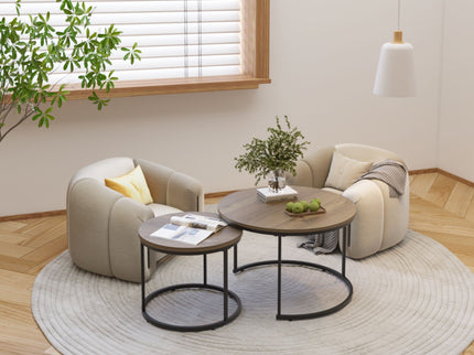 Round Nesting Coffee Table (Set of 2)