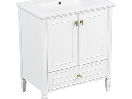 Freestanding Vanity With 1 Drawer & 2 Soft Close Doors With Door Mounted Storage