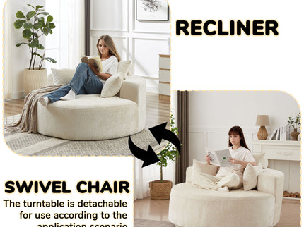 Single 360 Degree Swivel Chair For Living Room