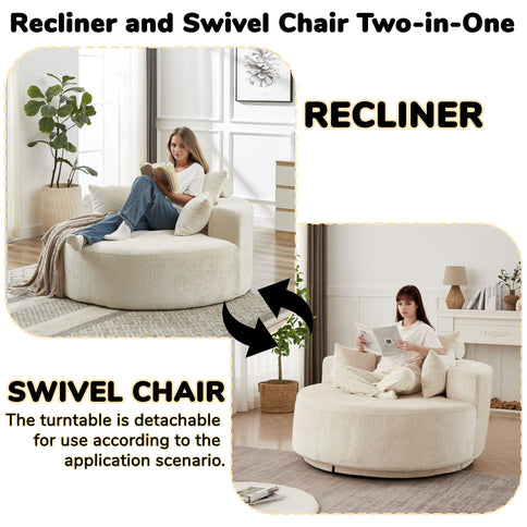 Single 360 Degree Swivel Chair For Living Room