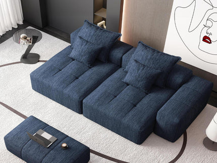 Modern Oversized Diy Combination Modular Sectional Sofa & Pillows