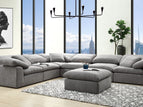 Dark Gray / 6 Seater Sectional With Ottoman
