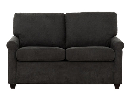 Convertible Twin Sleeper Sofa With USB Ports, 2 Seater Upholstered Loveseat - Dark Gray