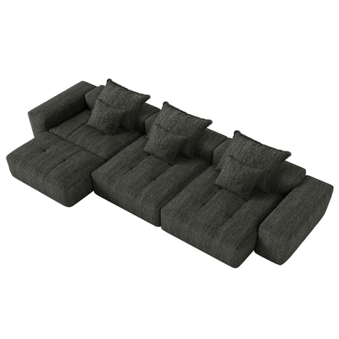 Modern Oversized Diy Combination, Modular Sectional Sofa With Pillows