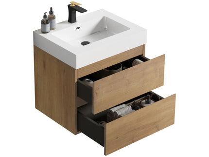 Alice - Bathroom Vanity With Sink, Large Storage Wall Mounted Floating Bathroom Vanity For Modern Bathroom