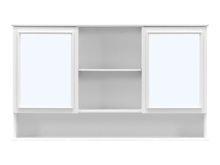 Wall Mounted Bathroom Medicine Cabinet With Double Mirrored Doors
