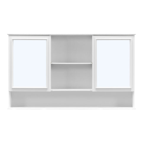 Wall Mounted Bathroom Medicine Cabinet With Double Mirrored Doors