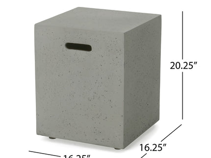 Modern Tank Holder Side Table With Smooth Concrete Surface