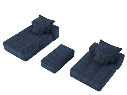 Modern Oversized Diy Combination Modular Sectional Sofa & Pillows
