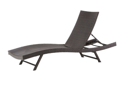 Kauai - Modern Style Wicker Chaise Lounge - Brown Multi