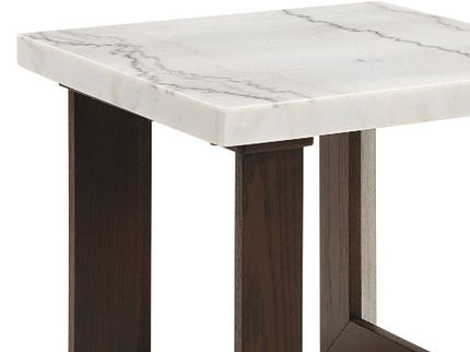 Edwyn - Natural Marble Top End Table