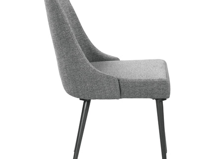 Side Chairs Upholstered With Tapered Legs (Set of 2) - Gray