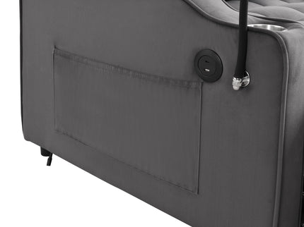 Sofa Bed With Trundle For Small Rooms - Dark Gray