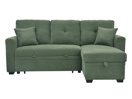 Sleeper Sectional With Pull Out Bed, Reversible Chaise