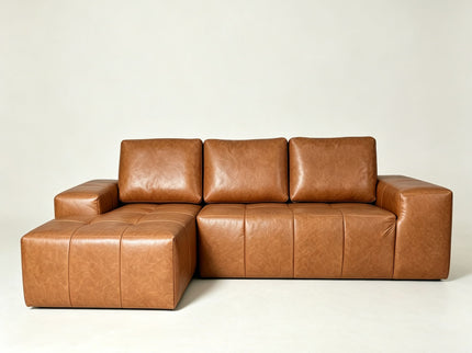 Deep Seat L - Shaped Modular Sectional Sofa For Living Room - Brown