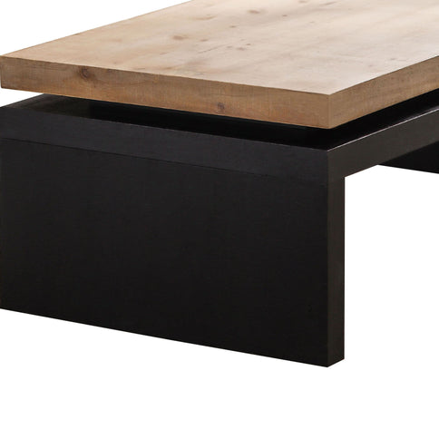 Coffee Table Rectangular Center Table For Living Room - Black / Natural / Multi / Natural Multi / Natural Wood / Natural Wood Wash
