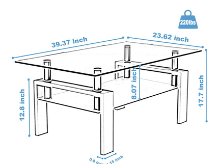 Rectangle Coffee Table, Modern Side Center Tables For Furniture