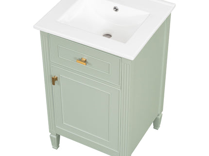 Bathroom Vanity With Sink, Adjustable Shelf, Tilt-Out Drawer