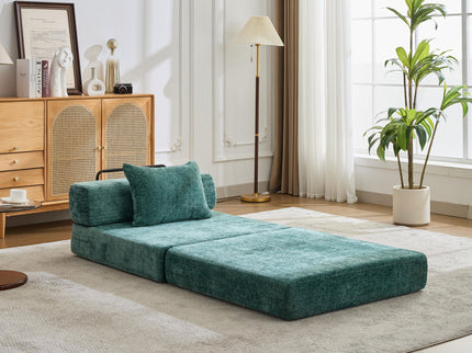 Convertible Floor Sofa Bed With Fixed Shape Frame For Living Room