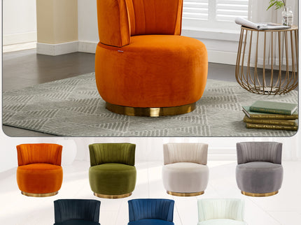 360 Degree Swivel Cuddle Barrel Accent Sofa Chair