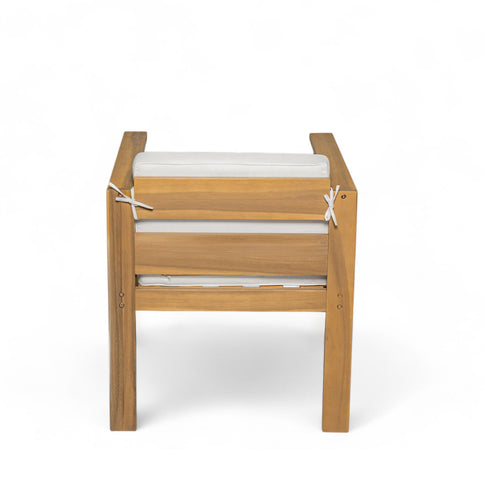 Rustic Patio Dining Set For 6 With Removable Cushions