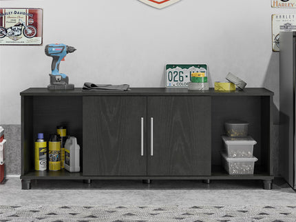 Systembuild Evolution Camberly - Shoe Storage Bench - Black Brown