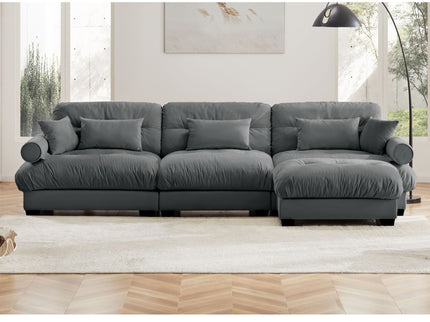 Super Comfort Oversized Modular Sectional Sofa With Movable Ottoman