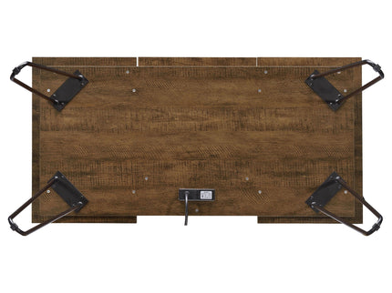 Writing Desk With 4 Hidden Storages - Brown