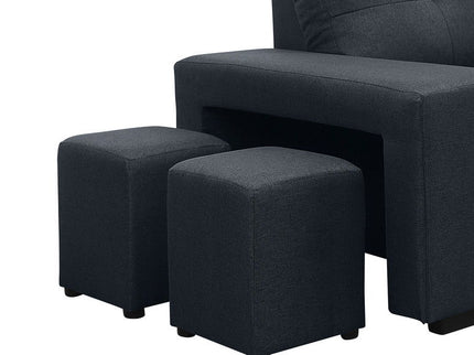 Lucas - Sleeper Sectional Sofa With Reversible Storage Chaise - Dark Gray