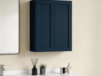 Shaker Wall Cabinet With Soft Close Hinges, Adjustable Shelves, Double Door