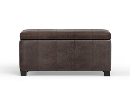 Dover - Storage Ottoman Bench - Distressed Brown