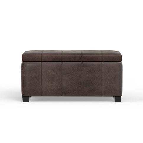 Dover - Storage Ottoman Bench - Distressed Brown