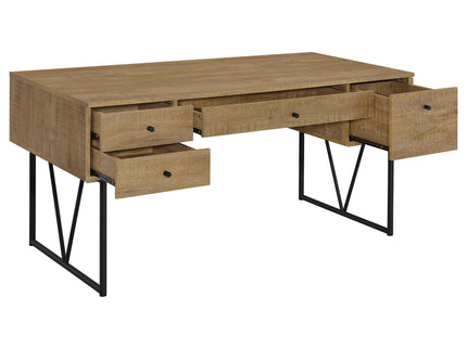 Vellun - 4 Drawer Writing Desk - Mango Color