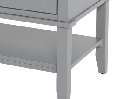 Bathroom Vanity With Ceramic Sink, Adjustable & Open Shelf